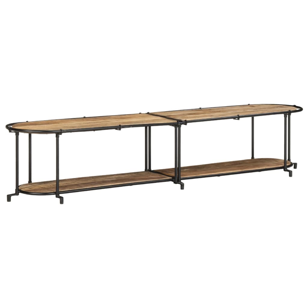TV-Møbel Tre Tv-benk 200x42x40 cm grov heltre mango