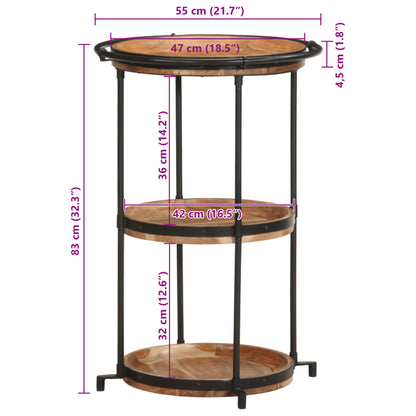 Sidebord Tre Ø55x83 cm heltre akasie