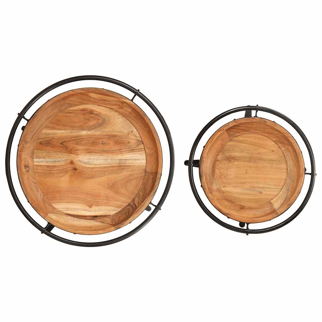 Sidebord Tre 2 deler heltre akasie