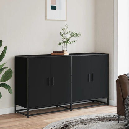 Skjenk Svart 134x35x76 cm