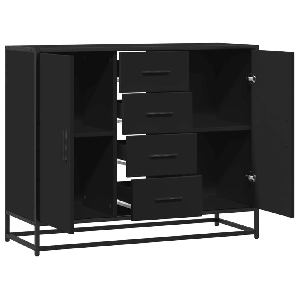 Skjenk Svart 92x35x76 cm
