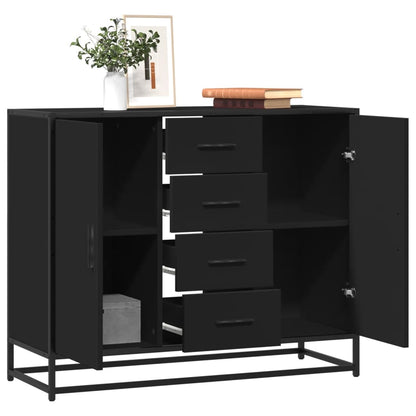 Skjenk Svart 92x35x76 cm