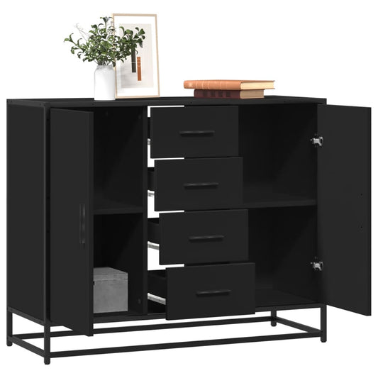 Skjenk Svart 92x35x76 cm