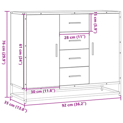 Skjenk Røkt Eik 92x35x76 cm