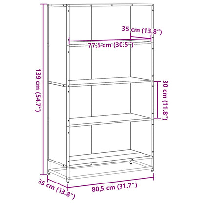 Bokhylle Sonoma Eik 80,5x35x139 cm