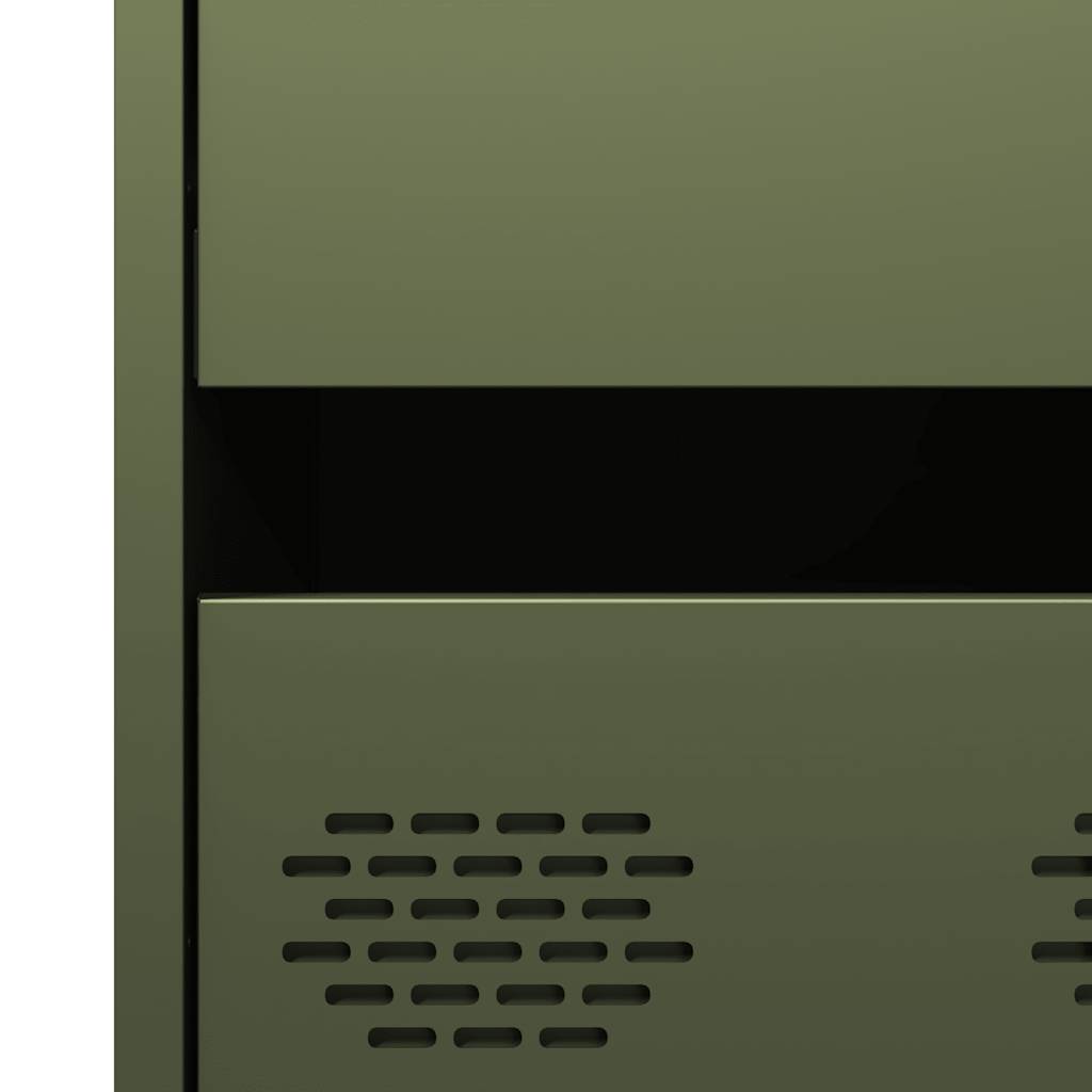 Skap DIV. olivengrønn 68x39x101,5 cm stål