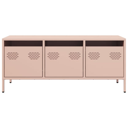 TV-Møbel DIV. TV-benk rosa 101,5x39x43,5 cm kaldvalset stål