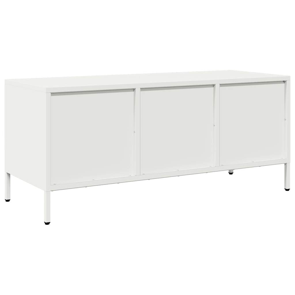 TV-Møbel DIV. TV-benk Hvit 101,5x39x43,5 cm kaldvalset stål