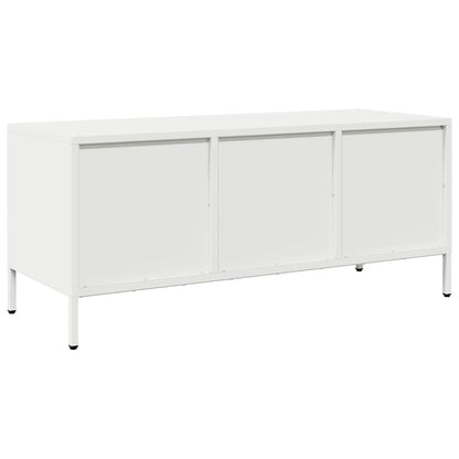 TV-Møbel DIV. TV-benk Hvit 101,5x39x43,5 cm kaldvalset stål