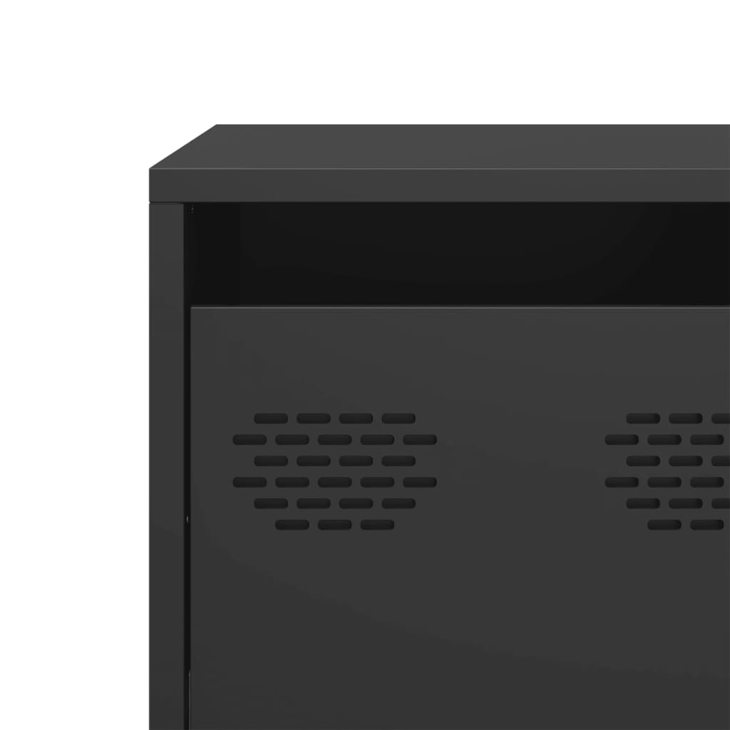 TV-Møbel DIV. TV-benk Svart 68x39x43,5 cm kaldvalset stål