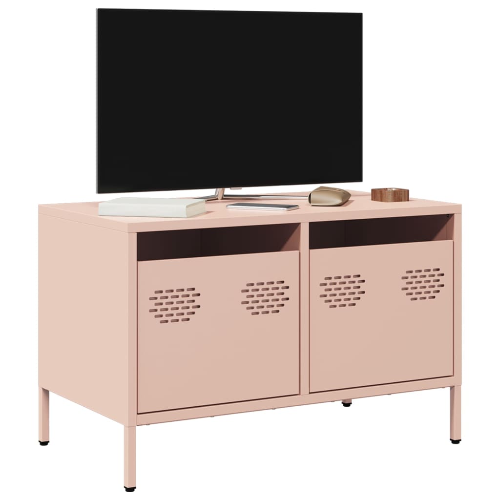 TV-Møbel DIV. TV-benk rosa 68x39x43,5 cm kaldvalset stål