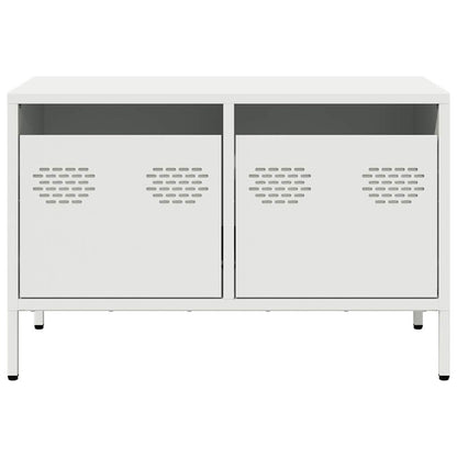 TV-Møbel DIV. TV-benk Hvit 68x39x43,5 cm kaldvalset stål