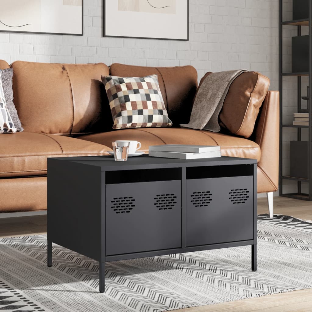 TV-Møbel DIV. TV-benk antrasitt 68x50x43,5 cm kaldvalset stål