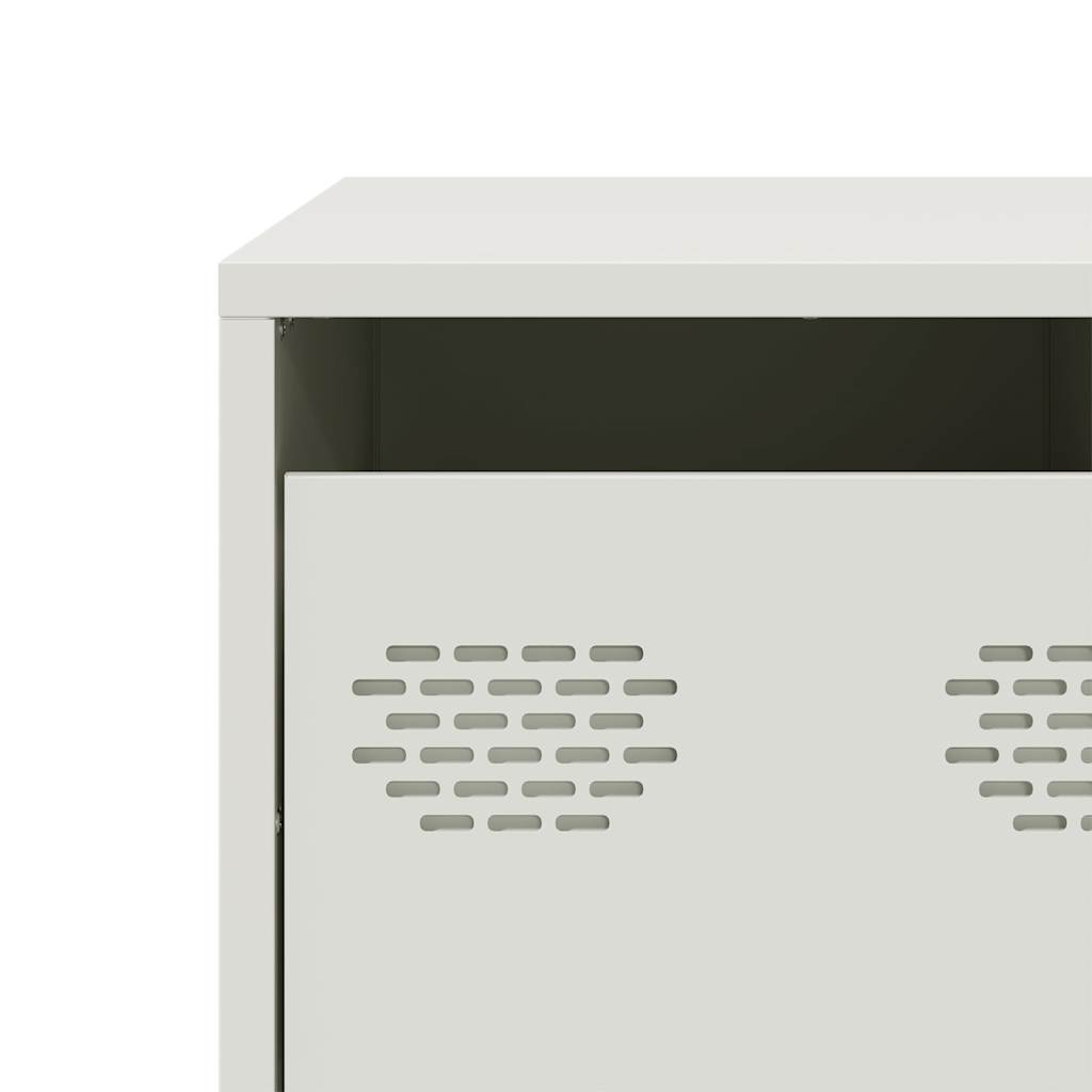 TV-Møbel DIV. TV-benk Hvit 68x50x43,5 cm kaldvalset stål