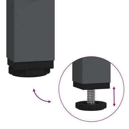 Skjenk DIV. antrasitt 68x39x73,5 cm kaldvalset stål