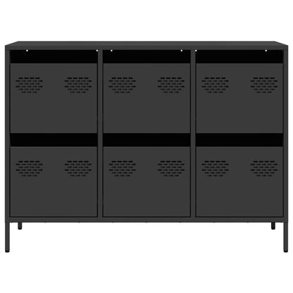 Skjenk DIV. Svart 101,5x39x73,5 cm kaldvalset stål