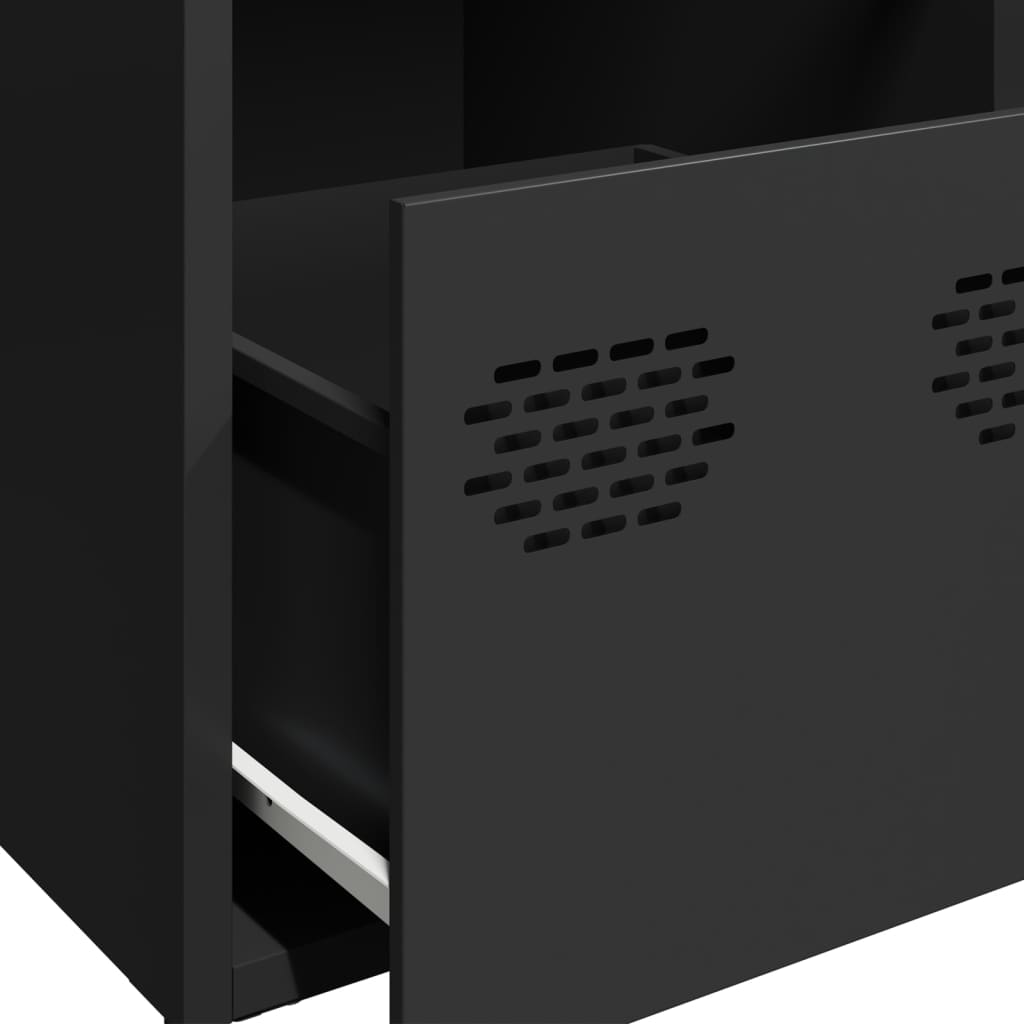 Skjenk DIV. Svart 101,5x39x73,5 cm kaldvalset stål