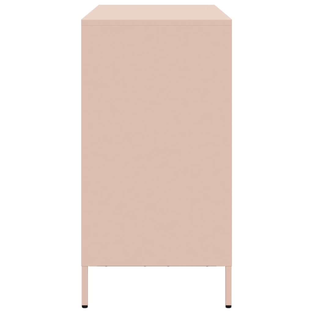 Skjenk DIV. rosa 101,5x39x73,5 cm kaldvalset stål