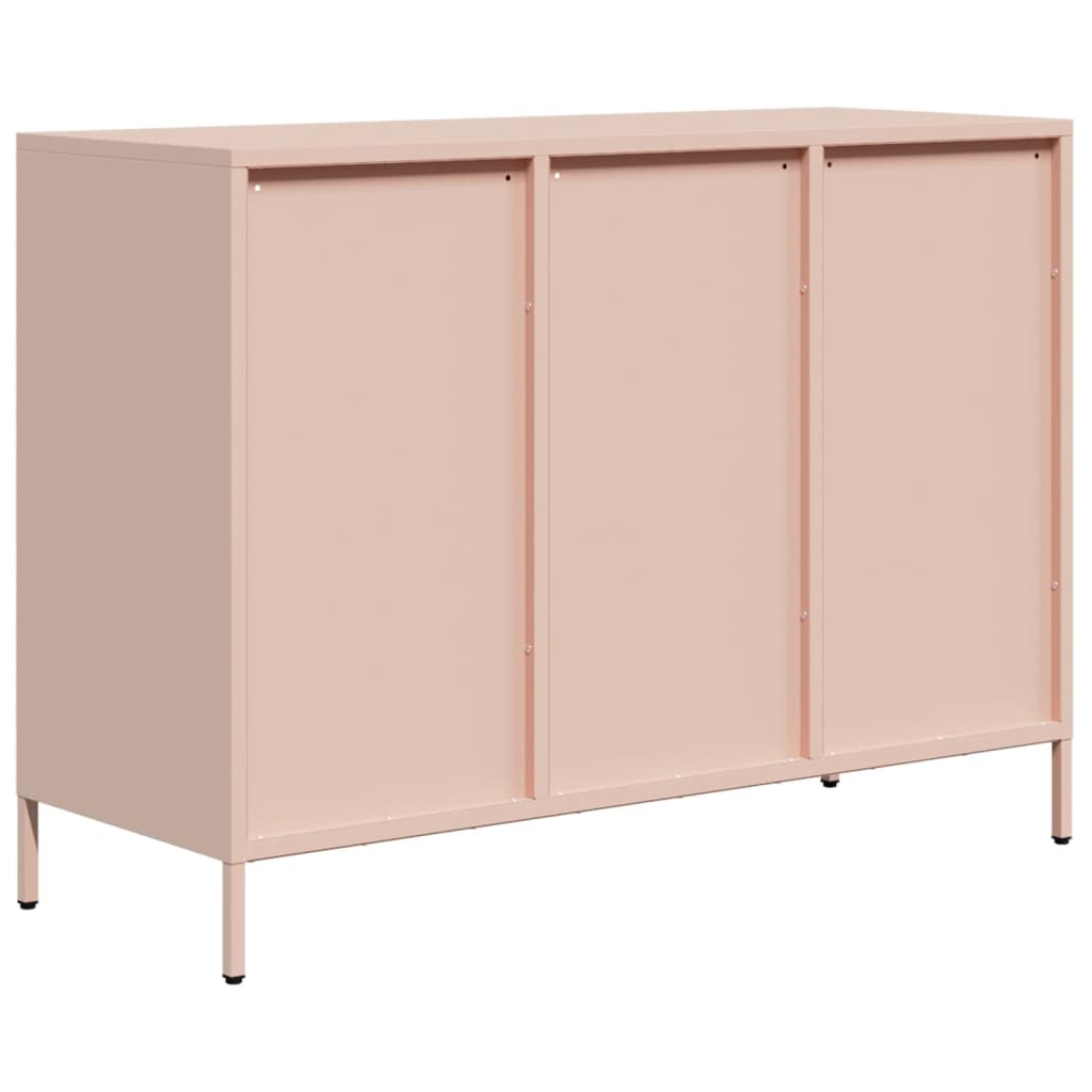Skjenk DIV. rosa 101,5x39x73,5 cm kaldvalset stål