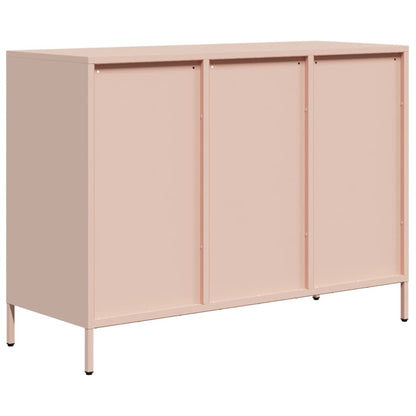 Skjenk DIV. rosa 101,5x39x73,5 cm kaldvalset stål