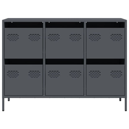 Skjenk DIV. antrasitt 101,5x39x73,5 cm kaldvalset stål