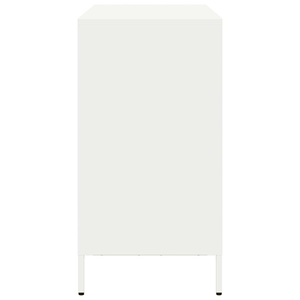 Skjenk DIV. Hvit 101,5x39x73,5 cm kaldvalset stål