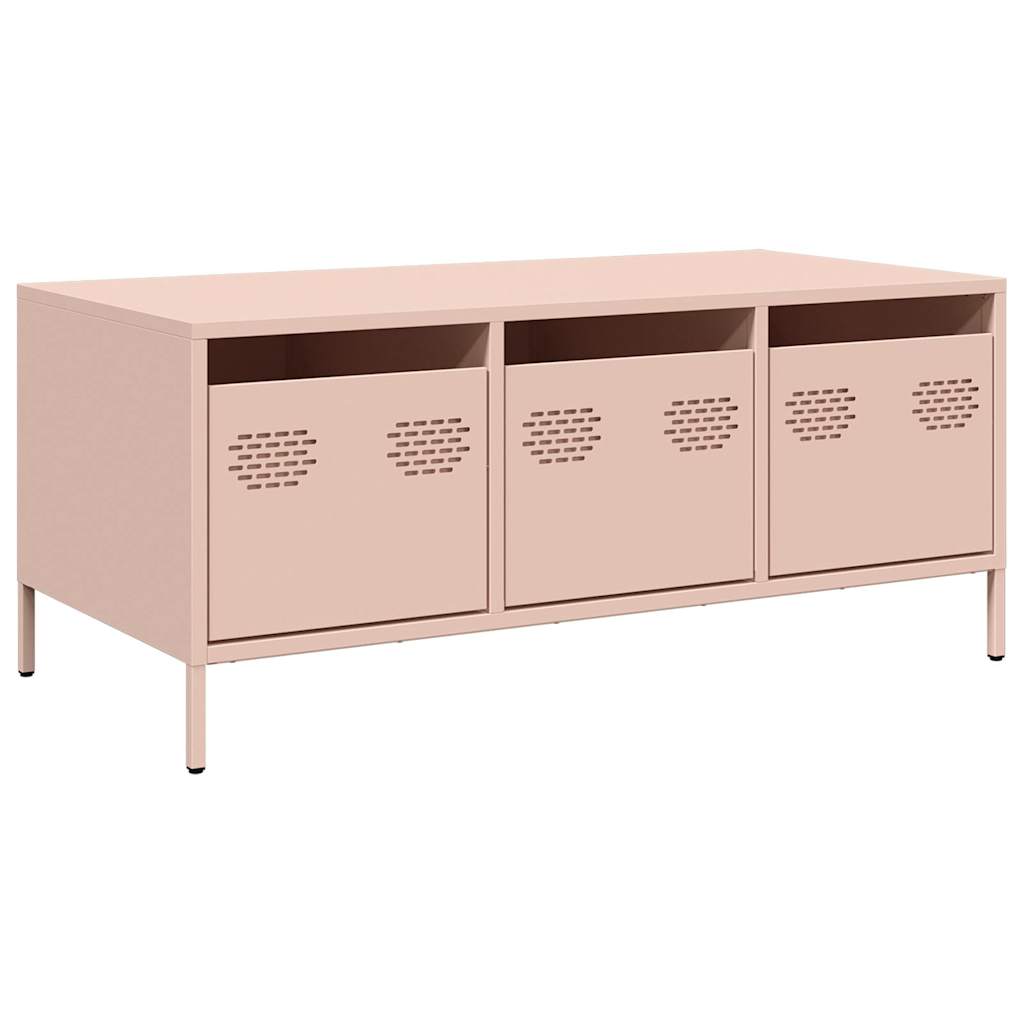 Salongbord Sofabord DIV. rosa 101,5x50x43,5 cm kaldvalset stål