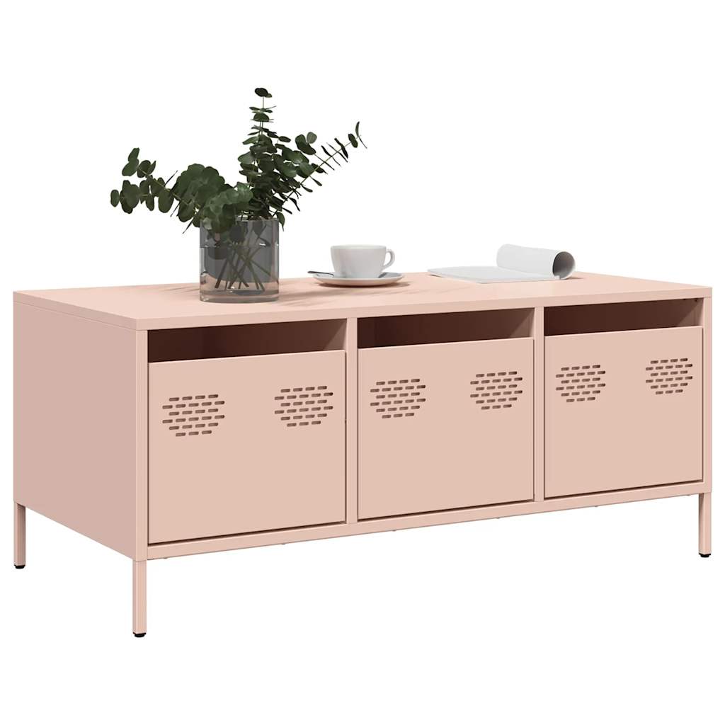Salongbord Sofabord DIV. rosa 101,5x50x43,5 cm kaldvalset stål