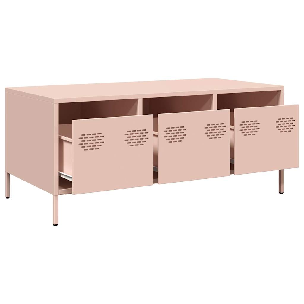 Salongbord Sofabord DIV. rosa 101,5x50x43,5 cm kaldvalset stål