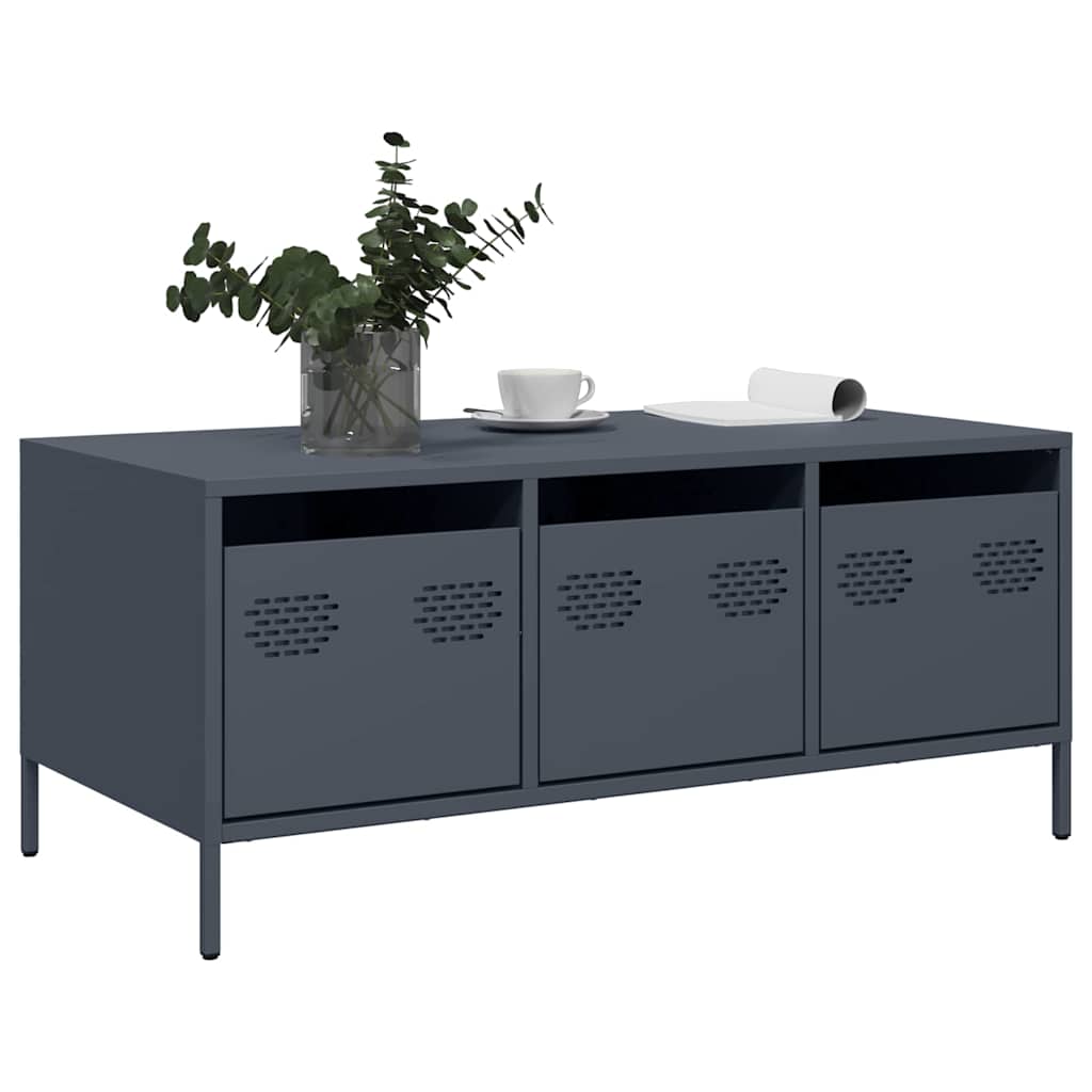 Salongbord Sofabord DIV. antrasitt 101,5x50x43,5 cm kaldvalset stål