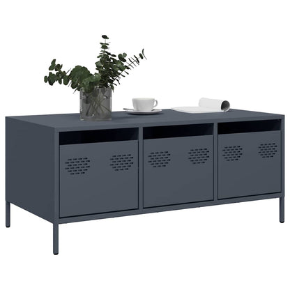 Salongbord Sofabord DIV. antrasitt 101,5x50x43,5 cm kaldvalset stål