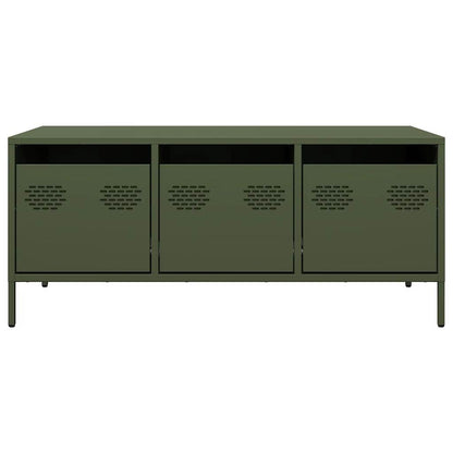 Salongbord Sofabord DIV. olivengrønn 101,5x50x43,5 cm kaldvalset stål