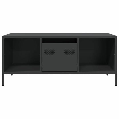 Salongbord Sofabord Svart 101,5x50x43,5 cm kaldvalset stål