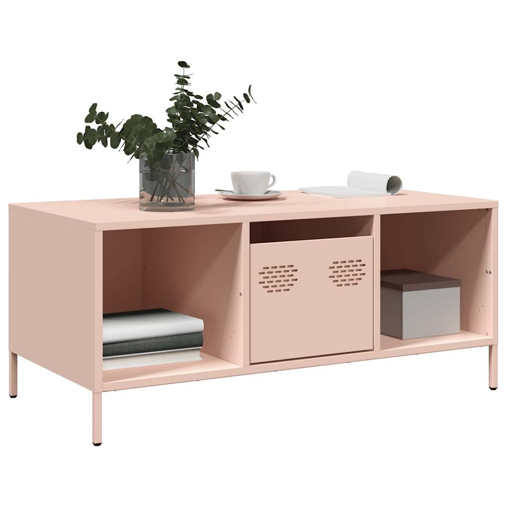 Salongbord Sofabord DIV. rosa 101,5x50x43,5 cm kaldvalset stål