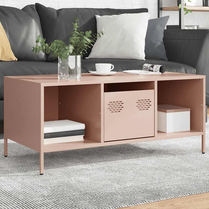 Salongbord Sofabord DIV. rosa 101,5x50x43,5 cm kaldvalset stål