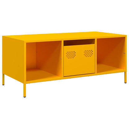 Salongbord Sofabord DIV. sennepsgul 101,5x50x43,5 cm kaldvalset stål