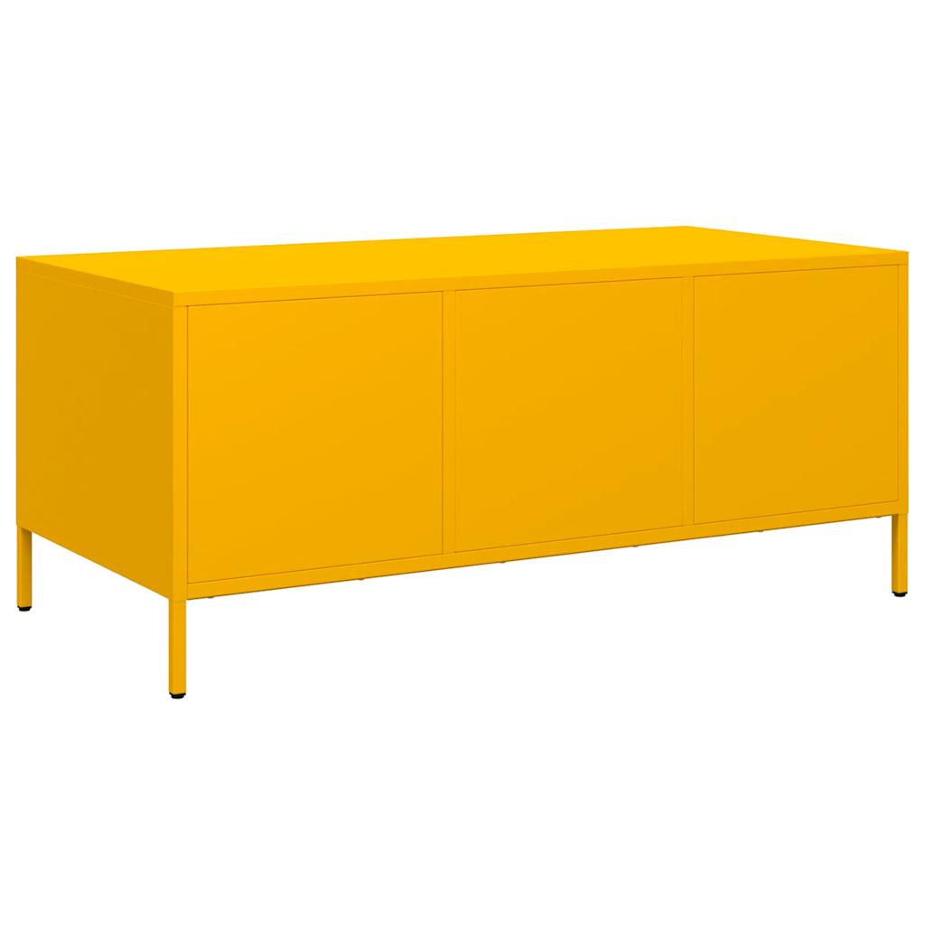 Salongbord Sofabord DIV. sennepsgul 101,5x50x43,5 cm kaldvalset stål
