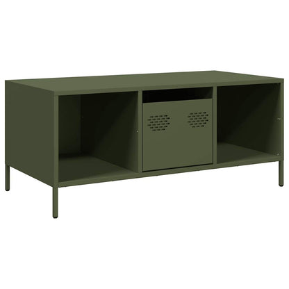 Salongbord Sofabord DIV. olivengrønn 101,5x50x43,5 cm kaldvalset stål