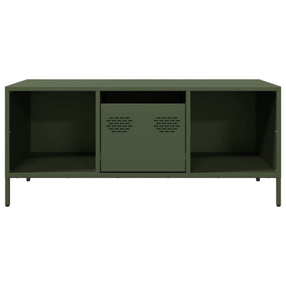 Salongbord Sofabord DIV. olivengrønn 101,5x50x43,5 cm kaldvalset stål