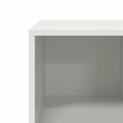 Salongbord Sofabord Hvit 101,5x50x43,5 cm kaldvalset stål