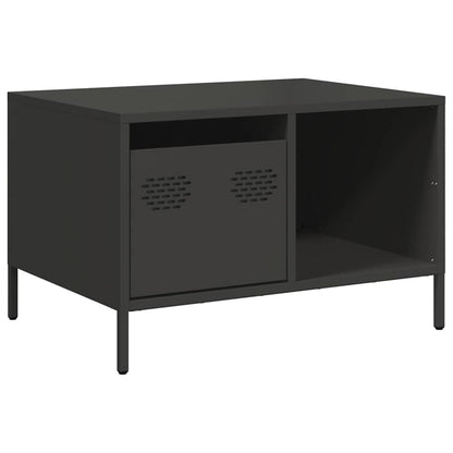 Salongbord Sofabord Svart 68,5x50x43,5 cm kaldvalset stål