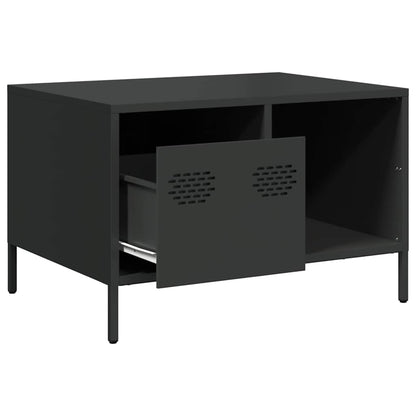 Salongbord Sofabord Svart 68,5x50x43,5 cm kaldvalset stål