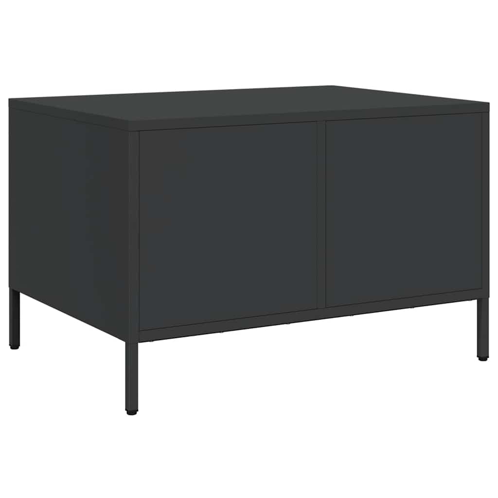 Salongbord Sofabord Svart 68,5x50x43,5 cm kaldvalset stål
