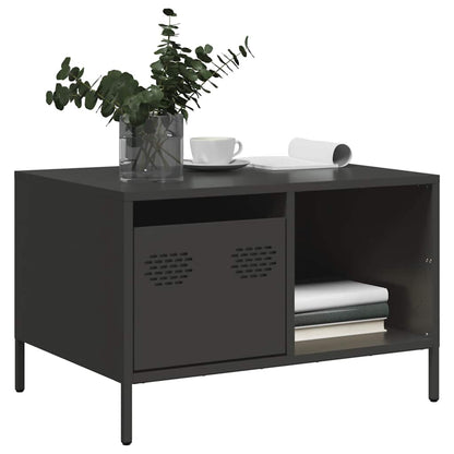 Salongbord Sofabord Svart 68,5x50x43,5 cm kaldvalset stål
