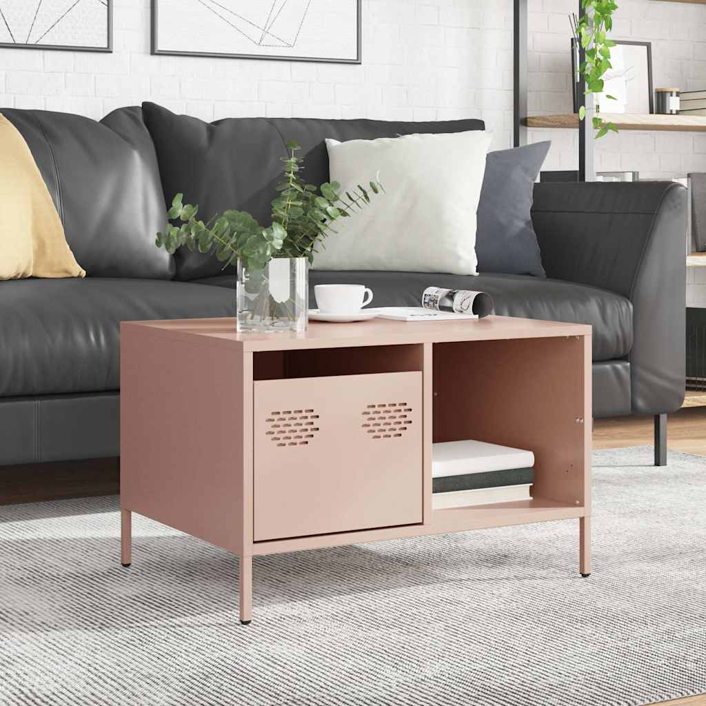 Salongbord Sofabord DIV. rosa 68,5x50x43,5 cm kaldvalset stål