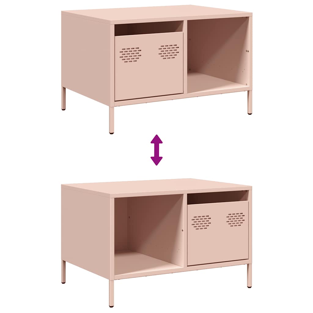 Salongbord Sofabord DIV. rosa 68,5x50x43,5 cm kaldvalset stål