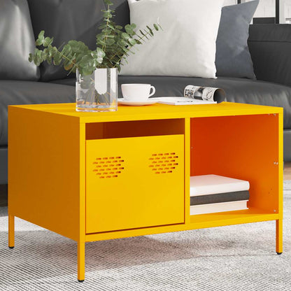 Salongbord Sofabord DIV. sennepsgul 68,5x50x43,5 cm kaldvalset stål