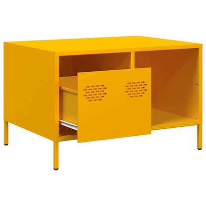 Salongbord Sofabord DIV. sennepsgul 68,5x50x43,5 cm kaldvalset stål