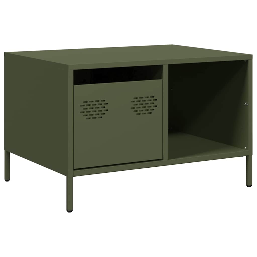 Salongbord Sofabord DIV. olivengrønn 68,5x50x43,5 cm kaldvalset stål