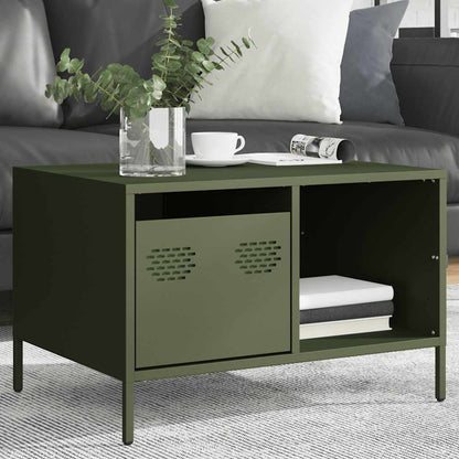 Salongbord Sofabord DIV. olivengrønn 68,5x50x43,5 cm kaldvalset stål